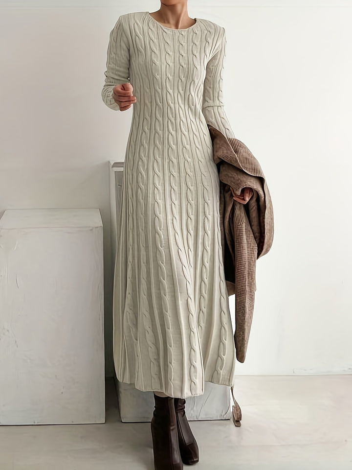 Evelyn | Cozy Cable-Knit Maxi Dress
