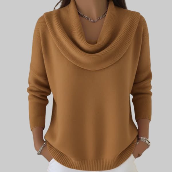 Angela| Soft Cowl Neck Sweater