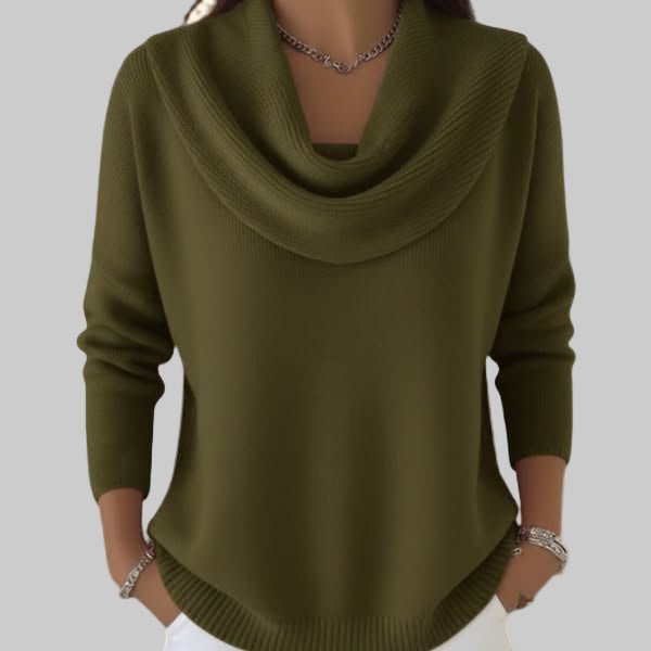 Angela| Soft Cowl Neck Sweater